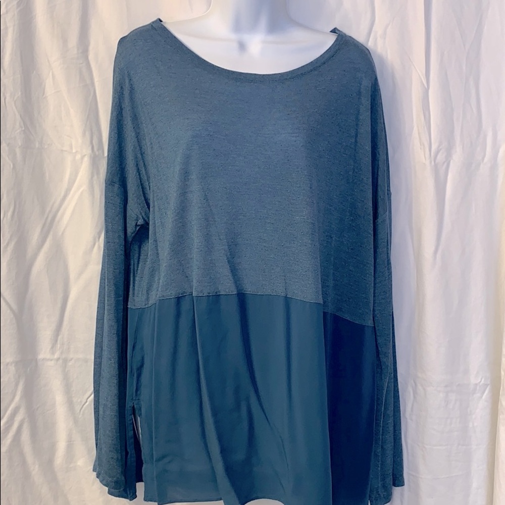 Lou and Gray Mixed Media Long Sleeve Top
